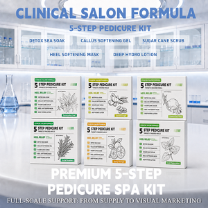 Kit de Pedicura Premium de 5 Pasos con Jengibre Especiado <span class=keywords><strong>para</strong></span> Callosidades y Alivio de Talones, Caja de Cuidado de Pies con Etiqueta Personalizada <span class=keywords><strong>para</strong></span> Tiendas de Suministros de Uñas - Product Image 3