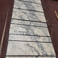 Direkt vom Hersteller: Calacatta Viola Marmor-Treppe, Natürliche Lila Geäderte Steinstufen, Polierte Kalkstein-Treppensteiger