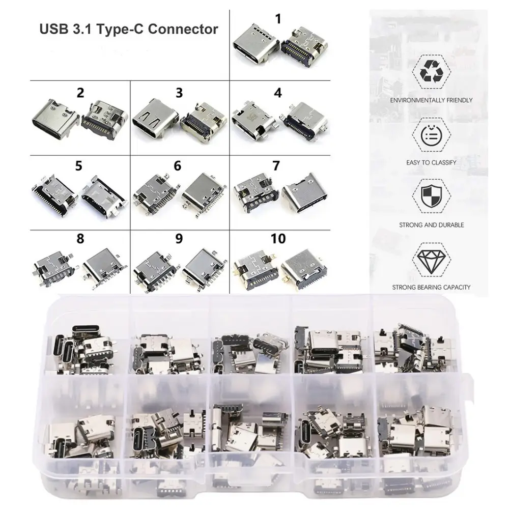 Buchse USB 2.0 3.0 3.1 3.2 Stecker Wasserdicht SMT DIP 16 24 Pin Micro A B USB-C USB Typ C Anschluss