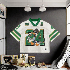 เสื้อยืดฟุตบอลลายกราฟิกสไตล์วินเทจย้อนยุคจากโรงงาน YUSHUO Sports Professional สำหรับผู้ชายและผู้หญิง ผลิตจากโพลีเอสเตอร์ 100% แห้งเร็ว - Product Image 3