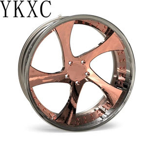 ล้อแม็กซ์ YKXC แบบสองชิ้น ขนาด 18 19 20 24 22 21 นิ้ว สีดำ โครเมียม ขัดเงา สำหรับรถเชฟโรเลต C10 ฟอร์ด มัสแตง ฮอนด้า ซีวิค - Product Image 4