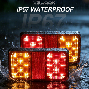 Luz Trasera <span class=keywords><strong>LED</strong></span> Rectangular para <span class=keywords><strong>Remolque</strong></span>, IP67 Impermeable, <span class=keywords><strong>Luces</strong></span> Traseras <span class=keywords><strong>LED</strong></span> para <span class=keywords><strong>Remolque</strong></span> 12V 24V, Homologación ECE - Product Image 6