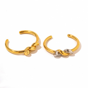 Pulsera de Acero Inoxidable Chapada en Oro Estilo Europeo con Diseño de Cruz, Joyería para Mujer, Regalo, Accesorio de Moda - Product Image 4