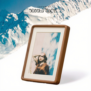 Black Walnut Wood <strong>Photo</strong> <strong>Frame</strong> with UV Printed <strong>Copper</strong> Metal Accents - Product Image 2