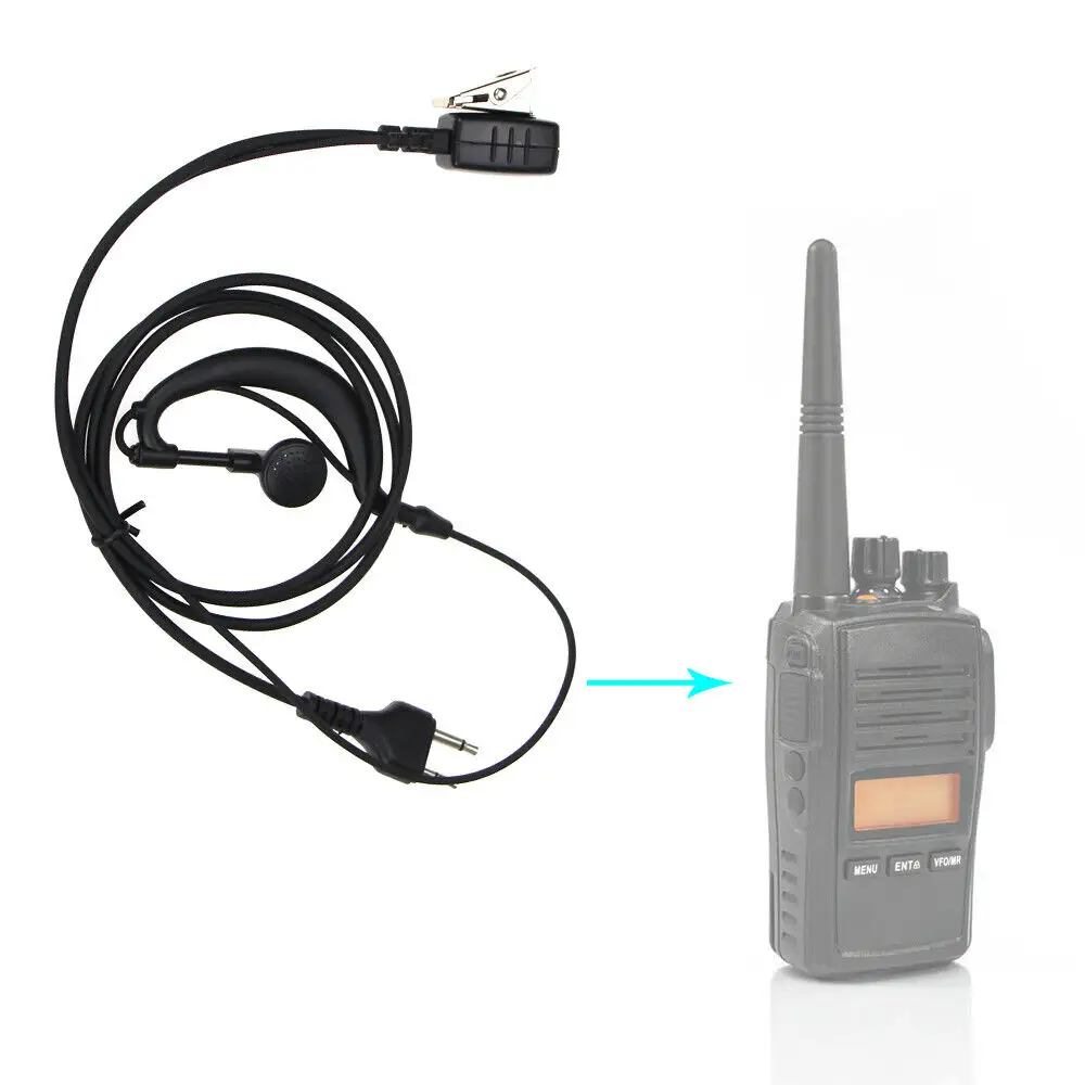 2 Pin Headset Lubang Suara PTT Mic untuk GXT LXT X-talker Series Radio Dua Arah Walkie Talkie Keamanan
