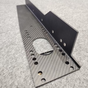Placa de Fibra de Carbono 3K, Panel de Carbono Ligero con Orificios para Montaje Personalizado - Product Image 1