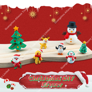 Gomme à effacer en forme de sapin de Noël, dessin animé, amovible et nettoyable, moins abrasive, papeterie pour enfants - Product Image 3