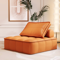 Minimalistisches PU-Würfel-Modulsofa: Langlebiger, umweltfreundlicher, viraler Lazy Block Tatami-Sessel für kompakte Freizeitbereiche und kleine Wohnzimmer