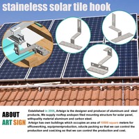 Art Sign Système de fixation solaire pour panneaux photovoltaïques, avec pince de toit solaire et crochet pour tuiles, structure en acier inoxydable, OEM