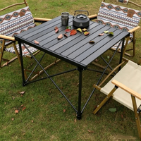 Table pliante portable de design moderne, résistante à l'eau et à l'usure, pour l'extérieur, le camping, les pique-niques, la plage, la vente ambulante, en carbone
