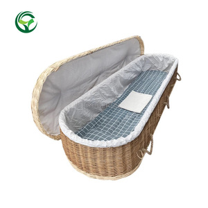 Biyobozunur cenaze sepeti tabutlar ucuz eko tabut malzemeleri hasır tabut tabut - Product Image 5