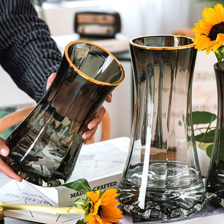 Готовая к отправке Современная Новое поступление уникальный прозрачный цилиндр под заказ Свадебная ваза для цветов прозрачная стеклянная Хрустальная ваза