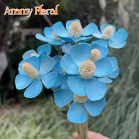 AM-PFKC05 Ammy Bouquet de fleurs violettes fait main 10P/lot Fleurs séchées préservées Noël Écologique Longue Durée