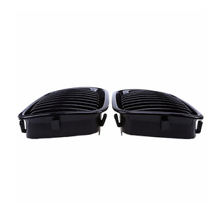 Parrilla delantera para BMW E46, color negro brillante, plástico ABS, para coches de cuatro puertas de la serie 3 de 1998-2001 - Product Image 2