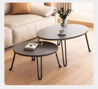 Table basse pliable, table à thé pour salon, table moderne simple, table à thé ronde, table d'angle