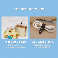 Sangles de Câble Multi-Usages Réutilisables, Organisateur de Câbles Élastique Pliable pour Chargeur de Téléphone, Fournitures de Bureau, Fixation et Regroupement en Caoutchouc