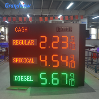 Pantalla grande de un solo dígito de 6 pulgadas y 7 segmentos, Color de emisión rojo Led para gasolinera, señal de precio Led