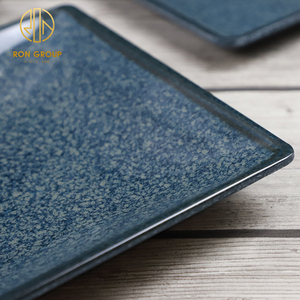 Piatto di <span class=keywords><strong>Servizio</strong></span> in Ceramica Moderno di Varie Dimensioni, Quadrato Blu per Sushi, Dessert, Bistecca, Cena, per Ristoranti, Hotel e Servizi di Catering - Product Image 4