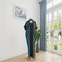 Nouvelle Robe Africaine Femme 2026 Maxi Boubou Kaftan Bohème Ethnique Grande Taille Été Doux Chiffon Confortable Soie Imprimée