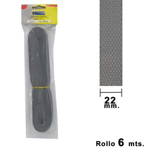 Nastro per Tende a Rullo Wolfpack Grigio 22 mm. Rotolo da 6 Metri - Product Image 1