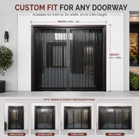Porte moustiquaire rétractable sur mesure en alliage d'aluminium, pliante, pour maisons et villas malaisiennes