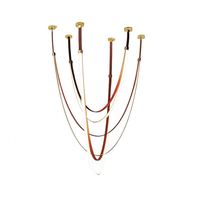 Lustre moderne simple à haut duplex, forme allongée, lampe centrale pour hôtel, villa, salon, pour éclairage suspendu