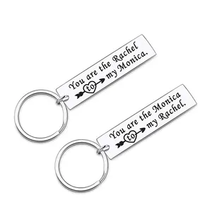 2Pcs Vrienden Tv Show Merchandise Sleutelhanger Beste Vriend Geschenken Voor Vrouwen-U Zijn De Rachel Om Mijn Monica verjaardag Bruiloft Sleutelhanger