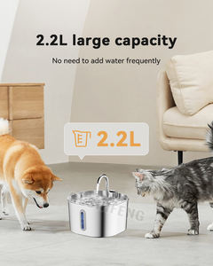 Katzen wasser brunnen Automatischer Edelstahl-Haustier brunnen Hunde wassersp ender Ultra-Leise Pumpe für Katzen Hunde Mehrere Haustiere - Product Image 4