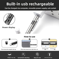 Mini lampe de poche LED 2 en 1 en alliage d'aluminium portable, lumière blanche/jaune, rechargeable par USB, éclairage d'urgence IP54