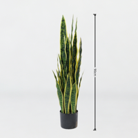 Vente en gros usine – Plante artificielle Sansevieria Trifasciata (Serpentine) de marque, en PE, couleur verte, pour jardin intérieur/extérieur