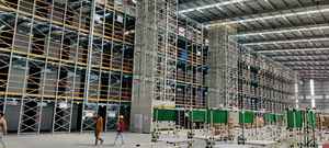 Rodillos para estanterías, estantería de almacenamiento de acero de varios niveles, resistente, apilable, de alta capacidad de carga, con acabado de grano de piedra con recubrimiento en polvo y cierre. - Product Image 2