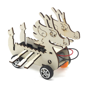 Kit de bricolaje de coche dragón de madera, juguete educativo de ciencia para niños de 7 a 9 años, ensamblaje manual, kit de construcción de modelos con forma de animal - Product Image 3