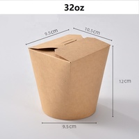 Individuell Bedruckte 16oz 26oz 32oz Pappteller & Schüsseln Pasta Chinesische Nudeln Kebab Döner Boxen Takeaway Lebensmittelverpackungen