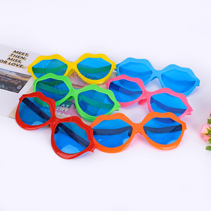 Surdimensionné fête vacances fournitures Halloween drôle lunettes coloré lèvres conception grandes lunettes mignon enfants lèvres lunettes <span class=keywords><strong>de</strong></span> soleil - Product Image 2
