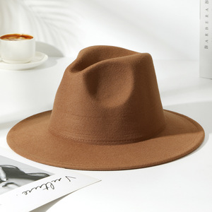 2025 nuevo sombrero de <span class=keywords><strong>vaquero</strong></span> Cabeza de Vaca accesorios patrón monocromático sombrero de fieltro hombres y mujeres ala <span class=keywords><strong>grande</strong></span> sombrero al aire libre occidental - Product Image 1