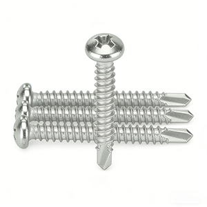 Vis autoforeuses à tête fraisée Phillips en acier inoxydable 304/410, Yaente Factory M3.5 M4.2 M5.5, pour tôles de fer et plaques d'acier - Product Image 1