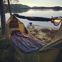 Hamac pliable 1 personne avec moustiquaire, léger en nylon, capacité 150 kg, portable pour camping, randonnée et couchage – Vente en gros