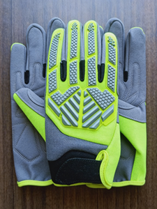 قفازات ميكانيكية متينة من WESKOS مع واقيات مفاصل TPR، عاكسة للضوء، مقاومة للماء، مانعة للانزلاق، متوافقة مع شاشات اللمس، للاستخدام الخارجي - Product Image 2