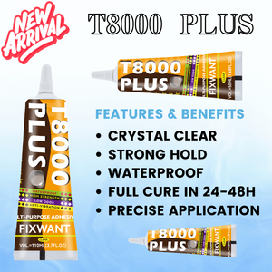 Pegamento adhesivo impermeable transparente T8000 PLUS, 15ml, reparación de teléfono, reloj, tela de cuero, madera, Metal, manualidades DIY, Unión fuerte <span class=keywords><strong>Universal</strong></span> - Product Image 6