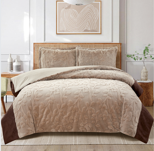 Nantong xinsheng Jacquard <span class=keywords><strong>Comforter</strong></span> Bộ sưu tập mới <span class=keywords><strong>7PC</strong></span> bộ đồ giường bao gồm 1 <span class=keywords><strong>Comforter</strong></span> 2 Gối 2 Euro gối 2 trang trí - Product Image 3