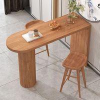 Les fabricants vendent directement les tables à manger populaires Designs de meubles en bois modernes Table de bar de cuisine haute café en bois