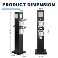 Robinet à double prise en acier inoxydable IP66 étanche 20A avec commande WiFi intelligente pour utilisation en extérieur