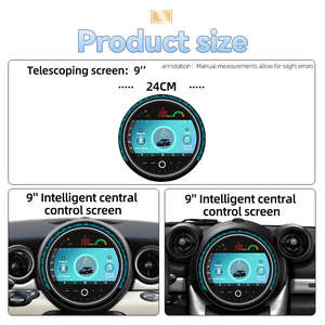 เครื่องเล่นเพลง9นิ้วสำหรับรถยนต์หน้าจอสัมผัสแอนดรอยด์เครื่องเล่นดีวีดีวอลคอมม์สำหรับ R55ขนาดเล็ก R56 R58 R60 F56 F58 2007-2016 - Product Image 2