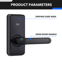 Cerradura de puerta de tarjeta Rifd sin llave inteligente para hotel Rfid digital electrónica con sistema de software de gestión de seguridad para habitación de hotel