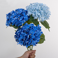 Haute qualité Real Touch Latex bleu hortensias fleur d'hortensia artificielle pour mariage décor à la maison pour la remise des diplômes de la saint-valentin