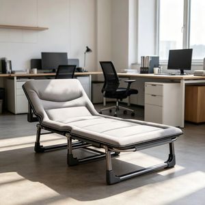 Cama <span class=keywords><strong>Plegable</strong></span> Portátil Ligera de PVC para Oficina y Camping al Aire Libre con Diseño Moderno y Simple - Product Image 4