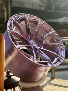 Ruedas forjadas personalizadas Borui, llantas Boru de 20 y 22 pulgadas, ruedas de aleación púrpura cepilladas galvanizadas de varios radios cóncavos profundos para BMW Audi - Product Image 2
