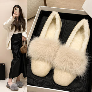 Pantuflas de Forro Polar para Mujer, Calzado de Invierno 2025, Nuevas, Cálidas, de Suela Gruesa, Doble Capa de Lana y Algodón - Product Image 5