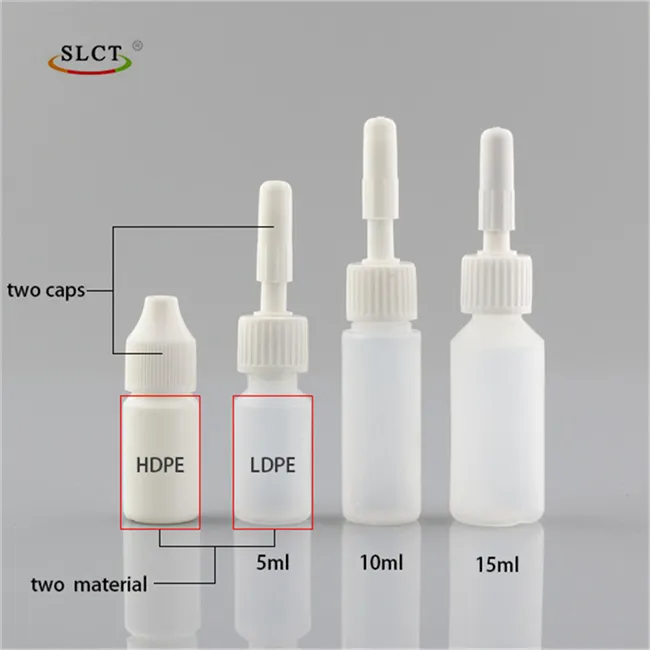 5ml 10ml 15ml PE petit mini flacon compte-gouttes fabricant de bouteilles en plastique pour la médecine liquide