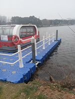 Ponton flottant en plastique en forme de U avec roulettes, plateforme flottante gonflable pour jet ski, bouée de quai pour bateau, vente en gros